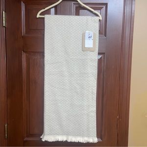 Antonio Salgado Throw Blanket BCI Cotton Blend Herringbone 50x67” Made Portugal